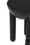 Walsa Black Finish Mango Wood Column Detail Round Side Table