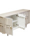 Sita Four Door Whitewash Mango Wood Abstract Sideboard