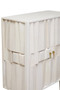 Sita Two Door Whitewash Mango Wood Abstract Cabinet