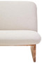 Parova Cream Linen Textured 2 Seater Armless Sofa With Wood Base