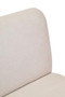 Parova Cream Linen Textured 2 Seater Armless Sofa With Wood Base