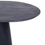 Perdoba Mango Wood Oval Dining Table in Black Finish