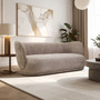 Delray Deep Stone Chenille Curved Three Seater Sofa