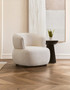 Dasha Ivory Textured Curved Chair