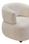 Dasha Ivory Textured Curved Chair
