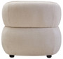 Dasha Ivory Textured Curved Chair