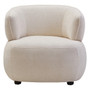 Dasha Ivory Textured Curved Chair