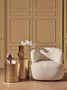 Dasha Ivory Textured Curved Chair