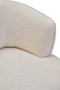 Dasha Ivory Textured Curved Chair