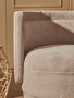 Drake Taupe Chenille Effect Curved Chair