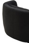 Bruge Textured Black Curved Chair