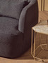 Bruge Textured Black Curved Chair