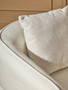 Bilani Cream Linen Effect Curved Chair
