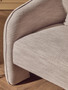 Bilani Grey Linen Effect Curved Chair