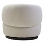 Bordo Textured Cream Curved Swivel Chair