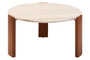 Palermo Round Travertine Top Large Coffee Table
