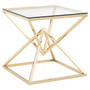 Allure Corseted Square Champagne End Table