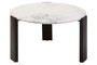 Palermo Round White Marble Top Large Coffee Table