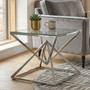 Allure Square Silver Finish End Table