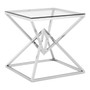 Allure Corseted Square Silver End Table
