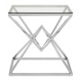 Allure Corseted Square Silver End Table