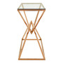 Allure Corseted Rose Gold Console Table