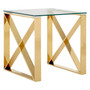 Allure Champagne Gold Cross Legs End Table Allure Champagne Gold Cross Legs End Table