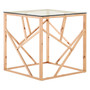 Allure Rose Gold Geometric End Table