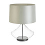 Usha light grey shade table lamp with EU plug