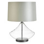 Usha light grey shade table lamp with EU plug