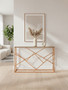 Allure Rose Gold Geometric Console Table