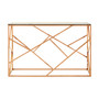 Allure Rose Gold Geometric Console Table