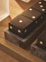 Churchill Games Grey Bone Dice Set with Black Dice