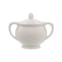 Embossed White Sugar Bowl