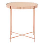 Allure Pink Mirror Low Side Table