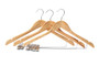 Cintre Set of Wooden Hangers with Trouser Clips