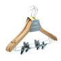 Cintre Set of Wooden Hangers with Trouser Clips