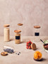 Tromso Round Glass Storage Jar with Acacia Lid 560 ml