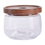 Tromso Round Glass Storage Jar with Acacia Lid 560 ml