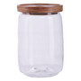 Tromso Round Glass Storage Jar with Acacia Lid 1260 ml