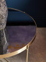 Allure  Brushed Bronze Large Side Table with Black Mirror