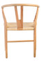 Lyon Wishbone Grey Curved Chair Seconds