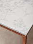 Allure Square White Marble and Rose Gold Square End Table