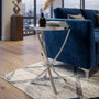 Allure Chrome Pinched Round Side Table