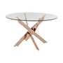 Allure Intersected Rose Gold Dining Table