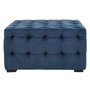 Stella Midnight Velvet Button Footstool