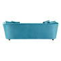 Riva Cyan Velvet 3 Seat Sofa