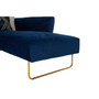 Renee Dark Blue Velvet 5 Seat Corner Sofa