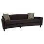 Rania Black Dimity Fabric 3 Seat Sofa