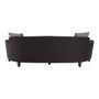 Rania Black Dimity Fabric 3 Seat Sofa
